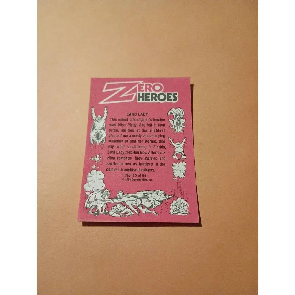 1983 General Mills Zero Heroes Trading Card Sticker Card Vintage #10